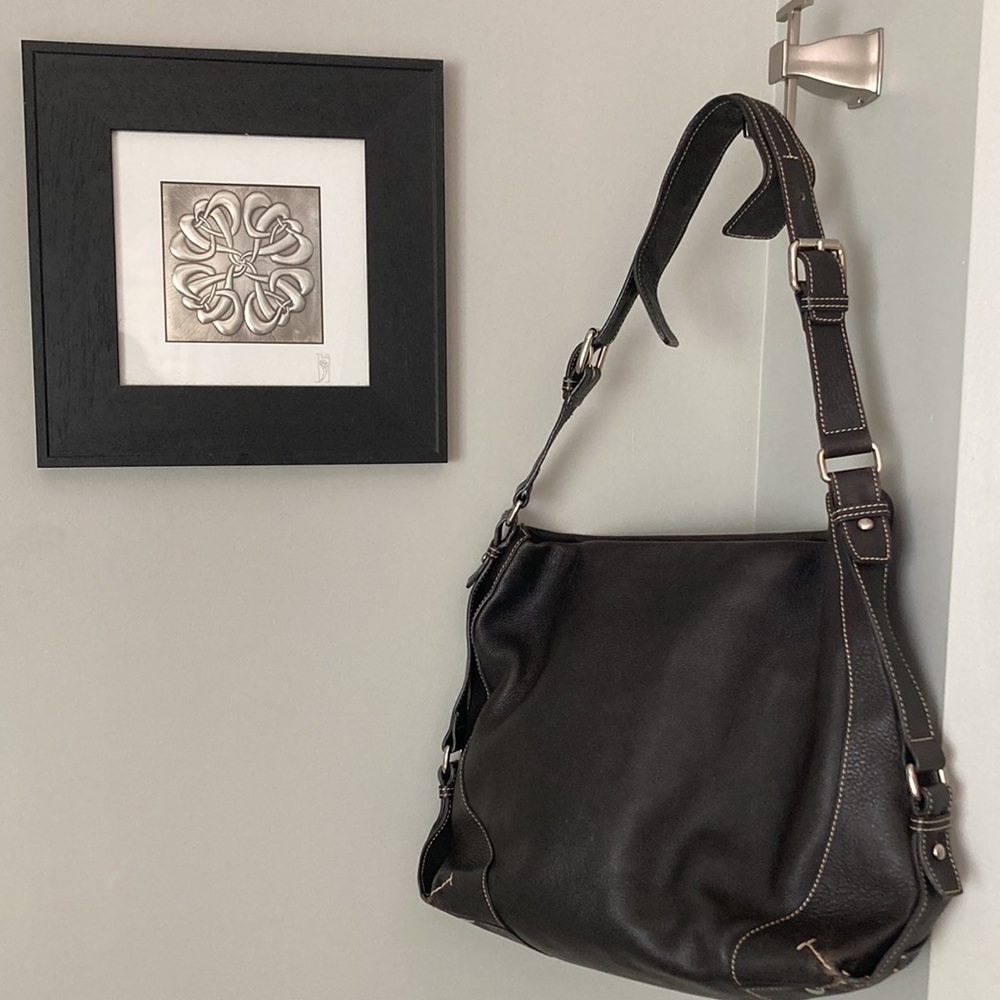 Large Tumi Leather Shoulder Bag